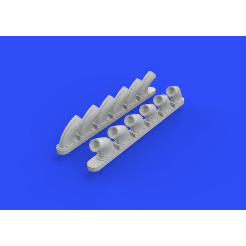 Eduard - 1/48 P-40B Exhaust Stacks  Brassin set (for Airfix) 648271
