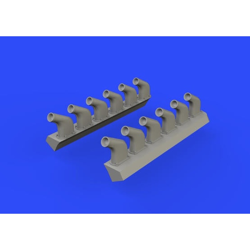 Eduard - 1/48 P-51D Exhaust Stacks  Brassin set (for Airfix) 648336