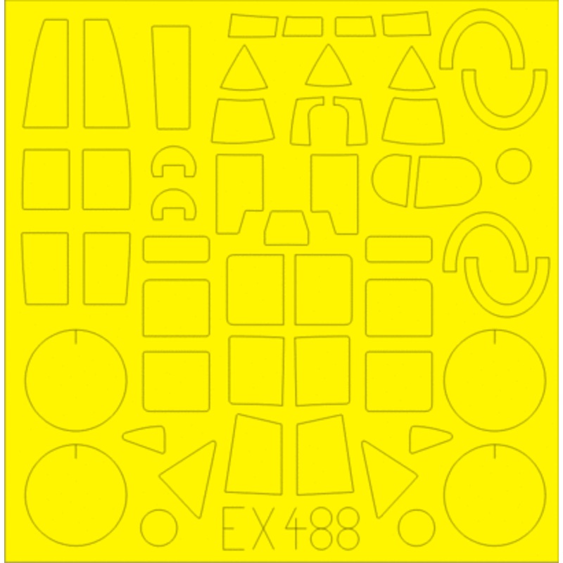 Eduard - 1/48 Pe-2  Masking sheet (for Zvezda) EX488