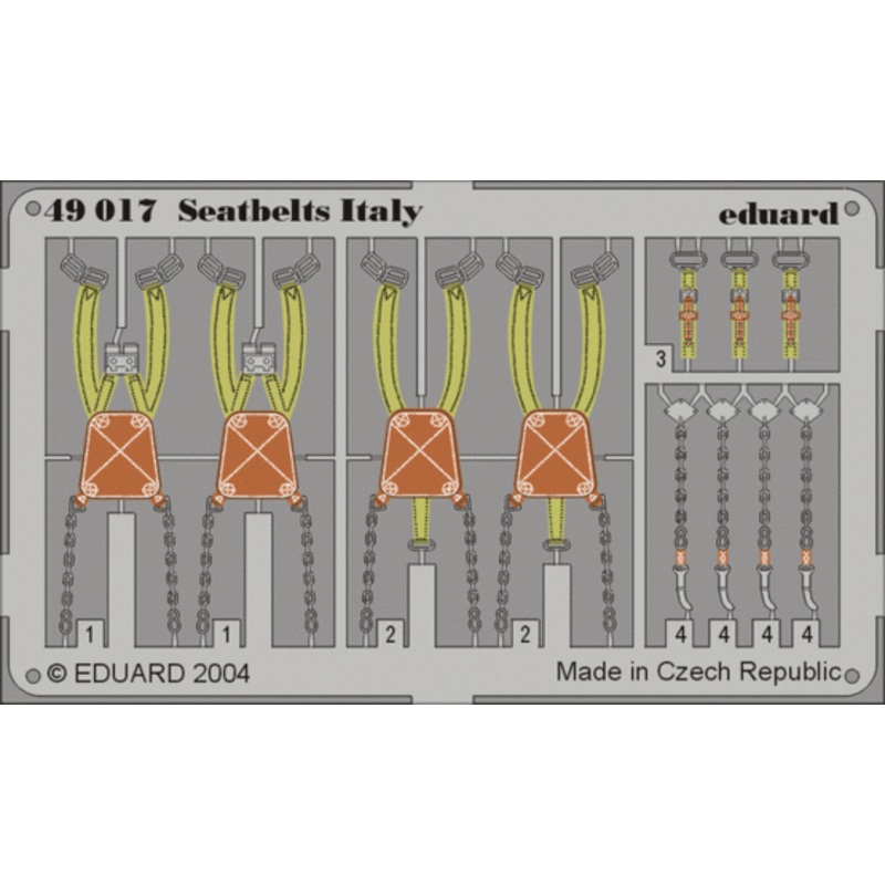 Eduard - 1/48 Seatbelts Italy (Color Photo-etched) 49017