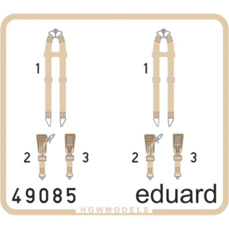 Eduard - 1/48 Seatbelts Luftwaffe WWII bombers SUPERFABRIC 49085