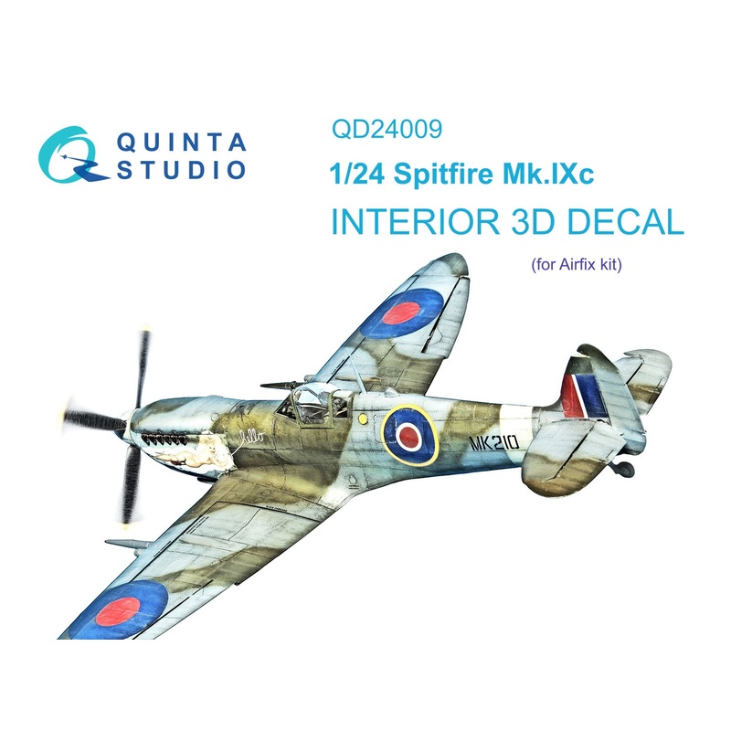 Quinta Studio QD24009 - 1/24 Spitfire Mk.IXc 3D Coloured Interior (for Airfix kit)