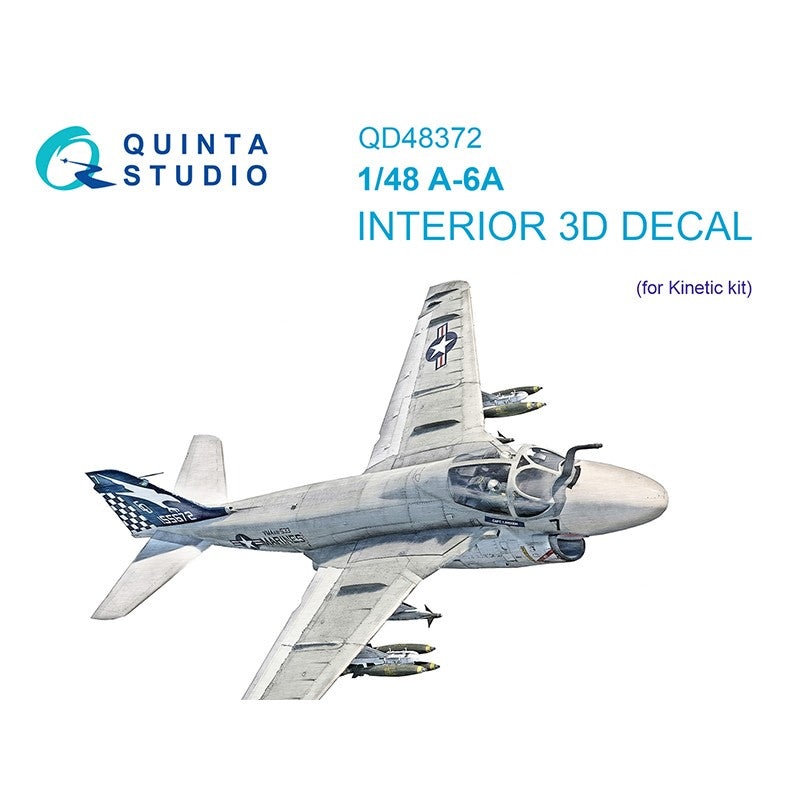 Quinta Studio QD48372 - 1/48 A-6A 3D-Printed & coloured Interior on decal paper (Kinetic)