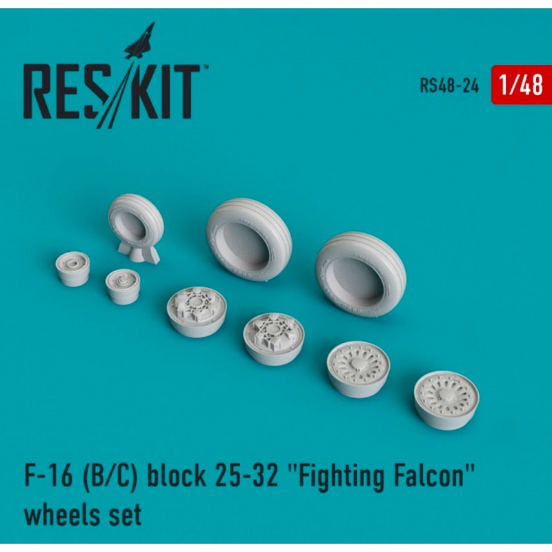 Reskit - 1/48 F-16 (B/C) Block 25-32 "Fighting Falcon" Wheels Set (RS48-0024)