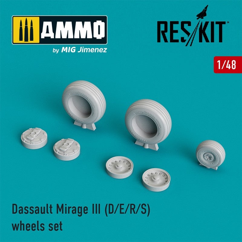Reskit - 1/48 Mirage III (D/E/R/S) Wheels Set (RS48-0029)