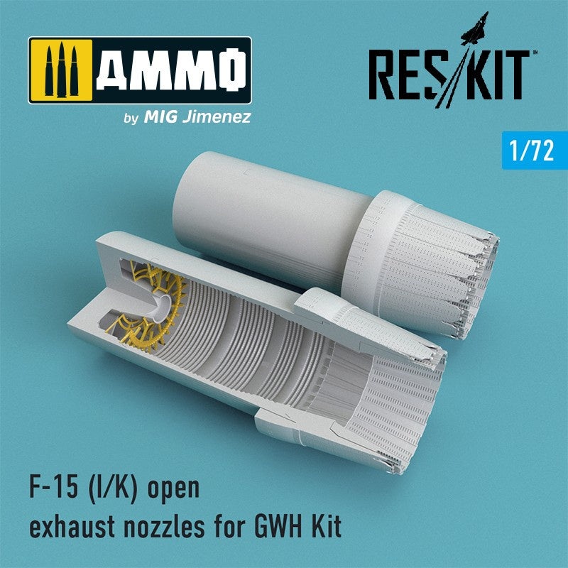 Reskit - 1/72 F-15 I/K Open Exhaust Nozzles for GWH Kit (RSU72-103)