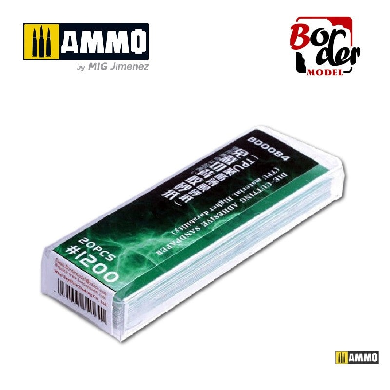 Border Model - Die-Cutting Adhesive Sandpaper (TPU Material) 20pcs 1200#