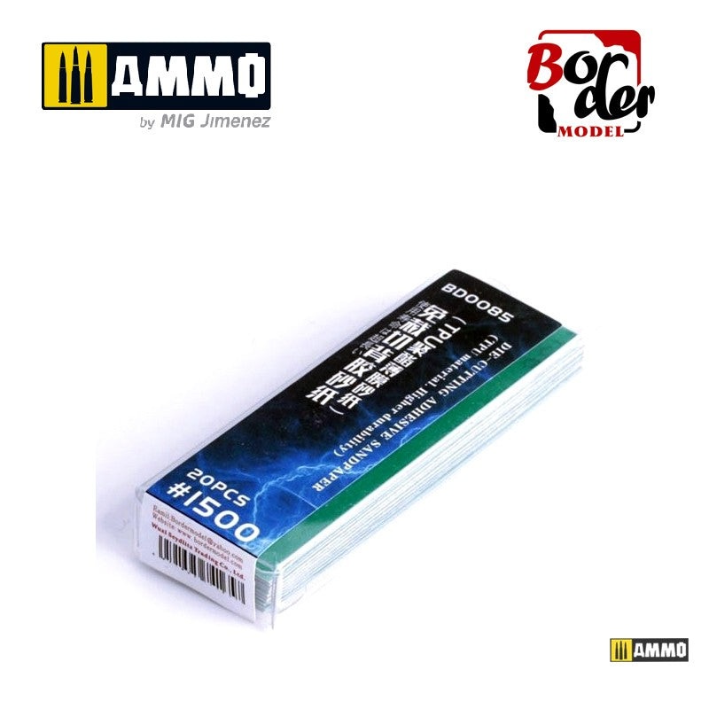 Border Model - Die-Cutting Adhesive Sandpaper (TPU Material) 20pcs 1500#