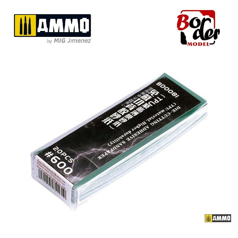 Border Model - Die-Cutting Adhesive Sandpaper (TPU Material) 20pcs 600#