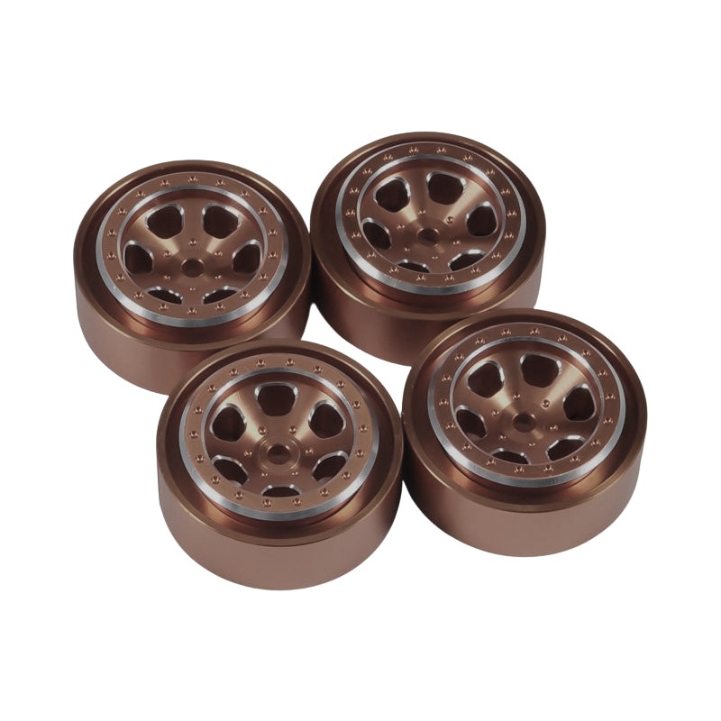 Details - CNC Aluminium Beadlock for TRX-4M Orange (072B)