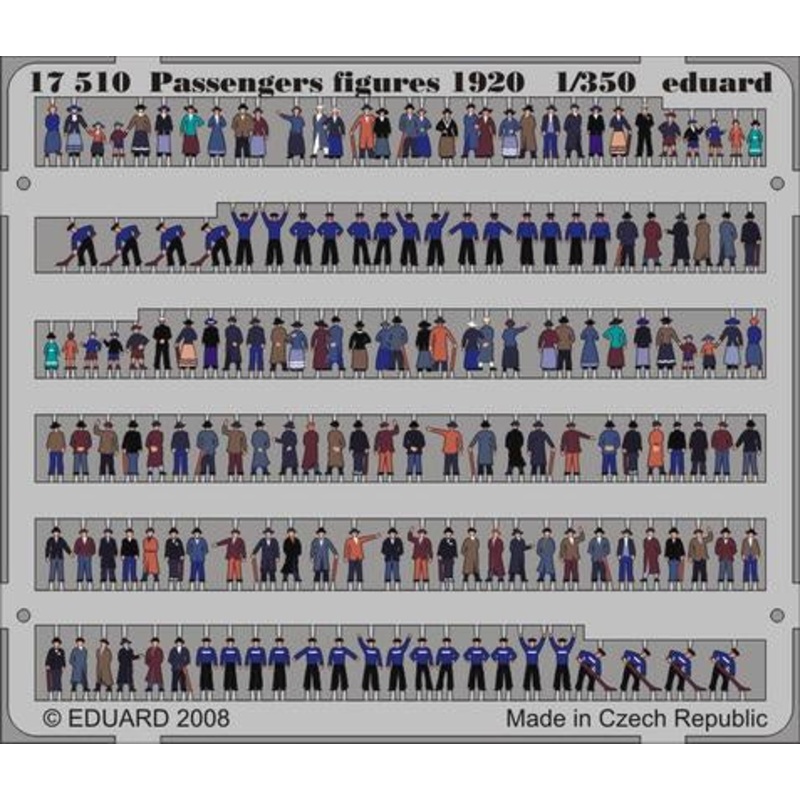 Eduard - 1/350 Passengers Figures 1920 (Color photo-etched) 17510