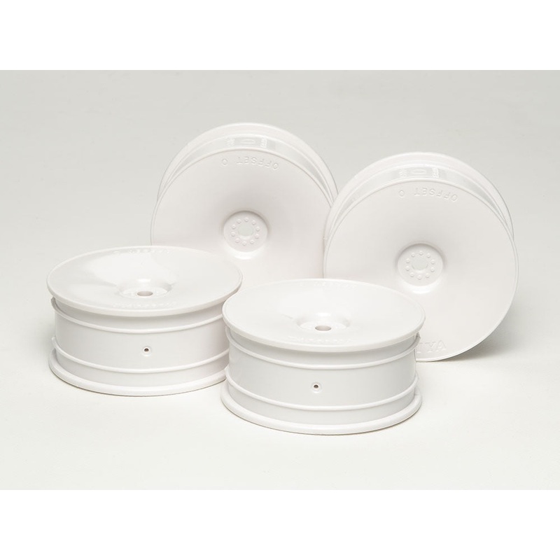 Tamiya - Medium Narrow Dish Wheel - White (Offset 0) (4)