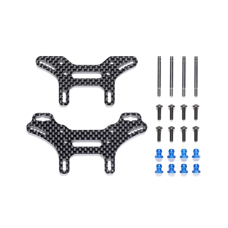 Tamiya - XV02 Short Carbon Damper Stay Set