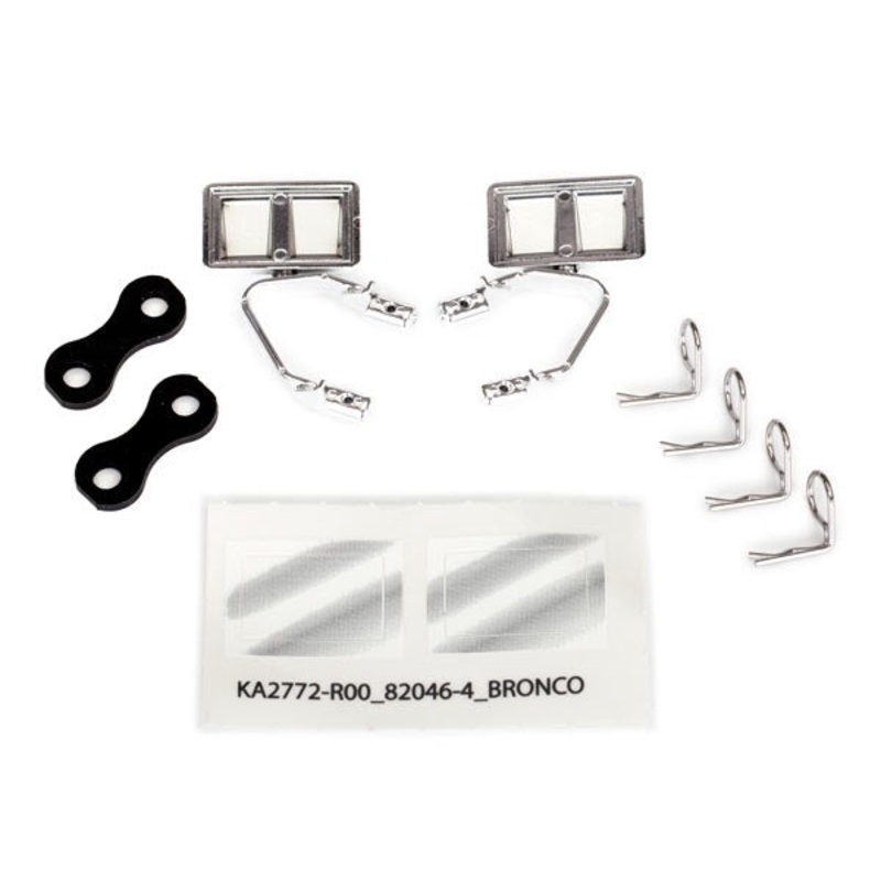 Traxxas - 8073X - Ford Bronco Side Mirrors - Chrome (TRX-4)