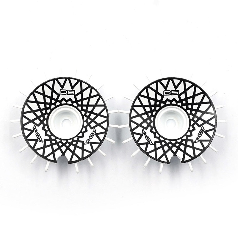 DS Racing - Aero Drift Wheel Cover Slope White/ Black Mesh for 1/10 Scale (2 pcs)