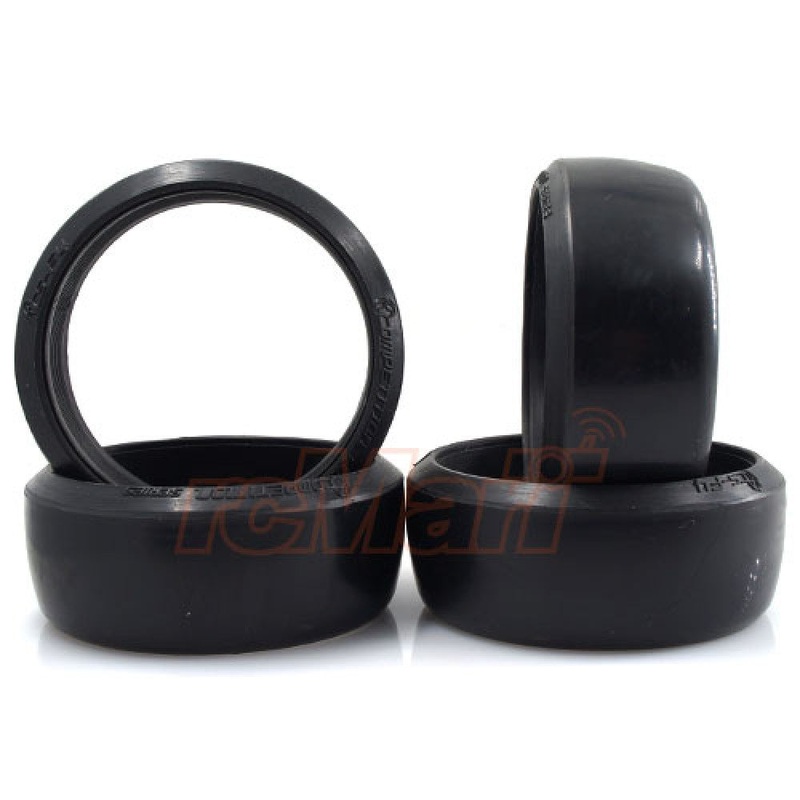 DS Racing - Competition Series CS F4 Medium Soft Tire for 1/10 Drift (4 pcs)