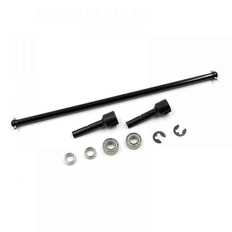 Xtra Speed - Aluminum Main Drive Shaft w/G45 Steel Joint Black For Tamiya TA02