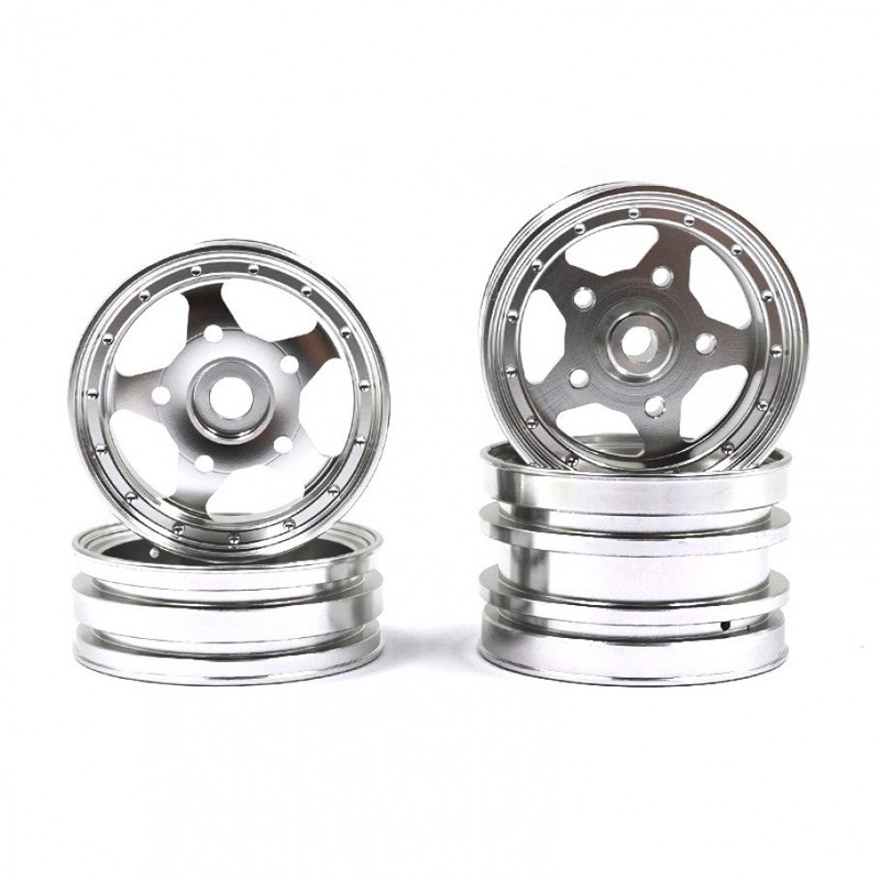 Xtra Speed - Aluminum Star 5 Spoke Rim Set Type B For Tamiya Buggy Champ Fast Attack