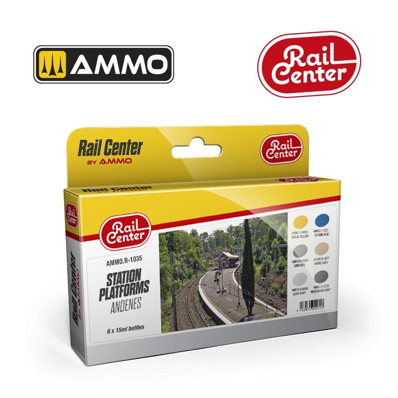 AMMO - R-1035 Rail Center - Station Platforms (Paint Sets)