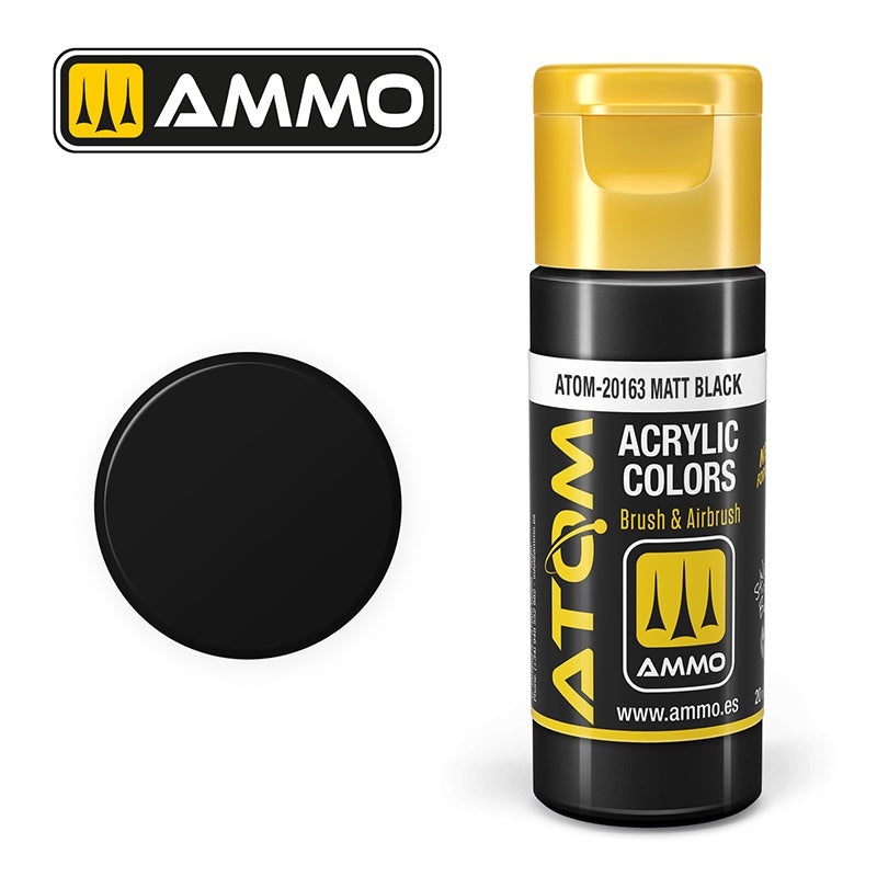 ATOM - 20163  Matt Black (20ml)
