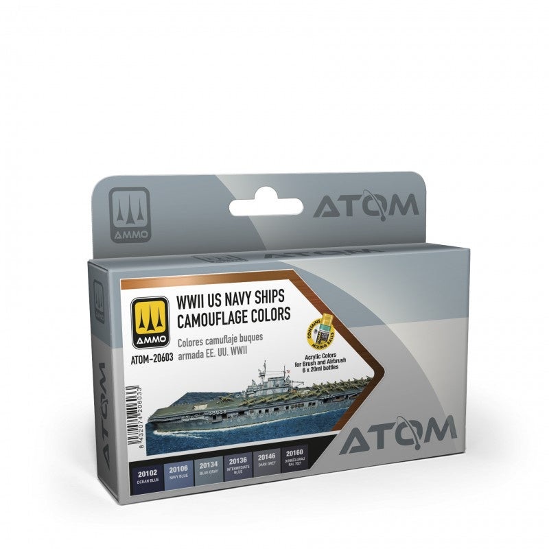 ATOM - 20603 WWII US Navy Ships Camouflage colors Set