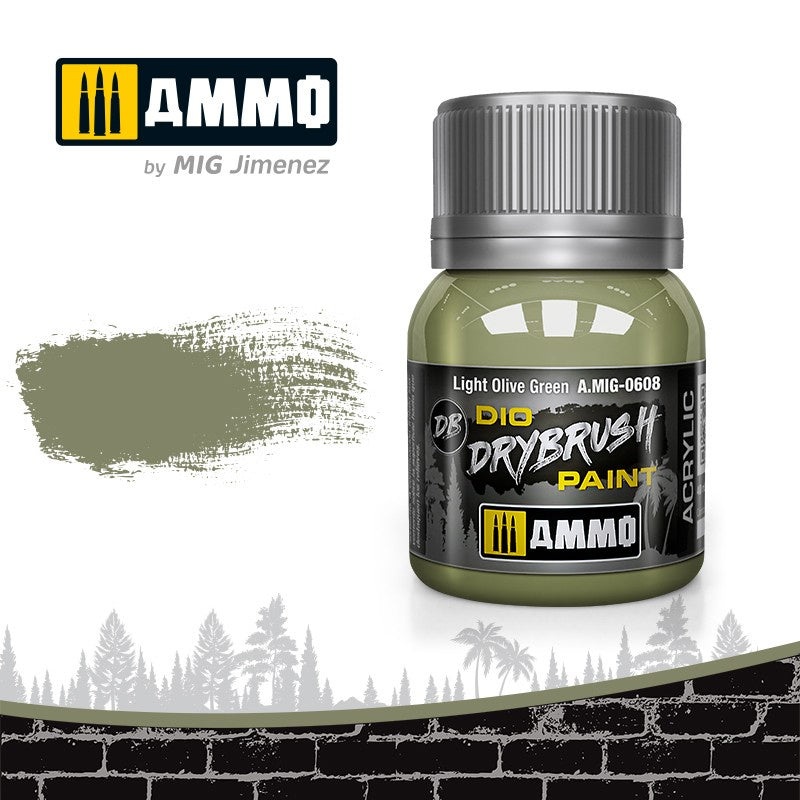 AMMO - 0608 DRYBRUSH Light Olive Green