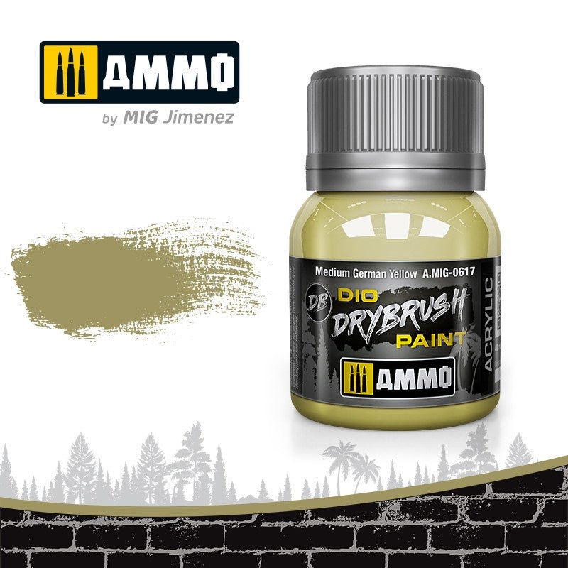 AMMO - 0617 DRYBRUSH Medium German Yellow