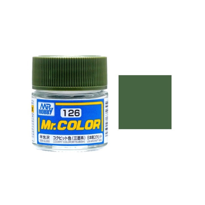 Mr.Color - C126 Cockpit Green (MITSUBISHI) (Semi-Gloss) (10ml)