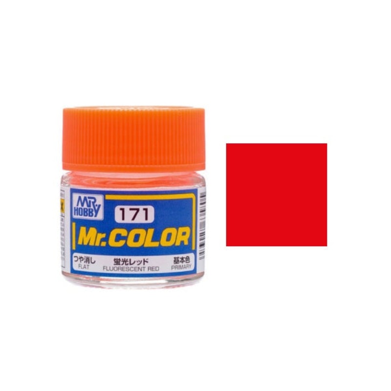 Mr.Color - C171 Flourescent Red (Semi-Gloss) (10ml)