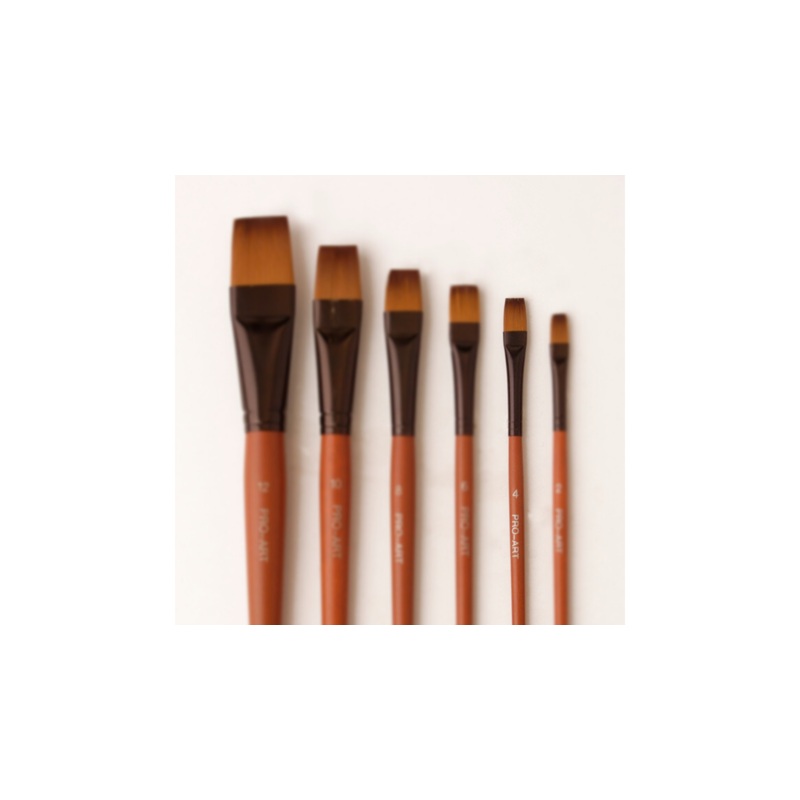 PRO-ART - #4 Flat 313HF Nylon Brush Brown