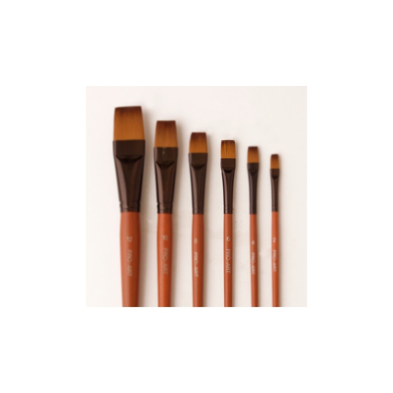 PRO-ART - #6 Flat 313HF Nylon Brush Brown