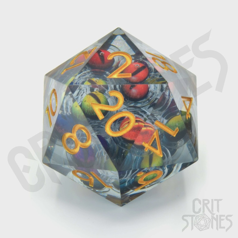 CritStones - 33mm D20 - Beholden Floating Eyes