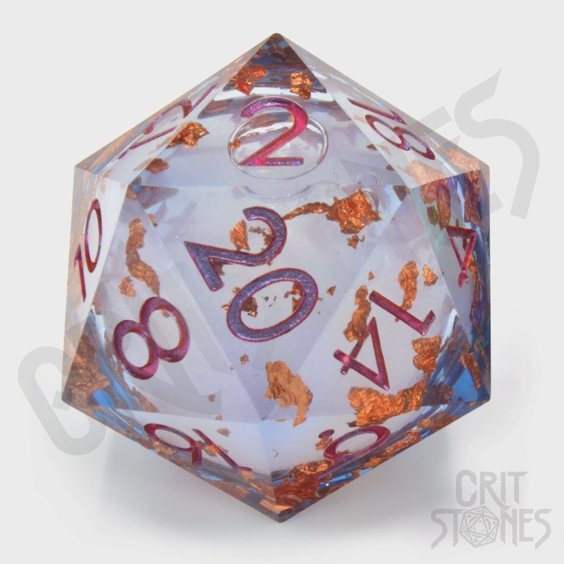 CritStones - 50mm D20 - Seraphic Reverie (Liquid Core)