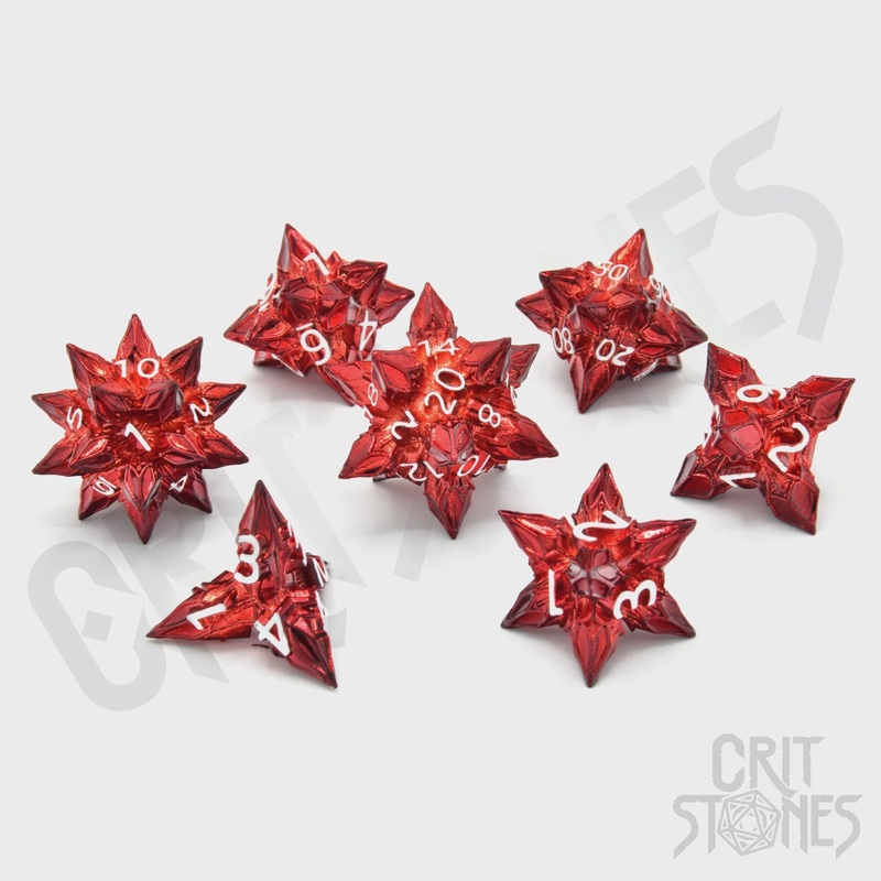 CritStones - Metal RPG Dice Set - Bane's Inferno