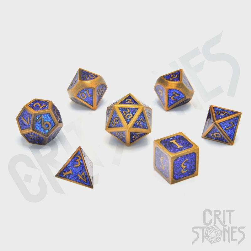 CritStones - Metal RPG Dice Set - Warlock's Writ
