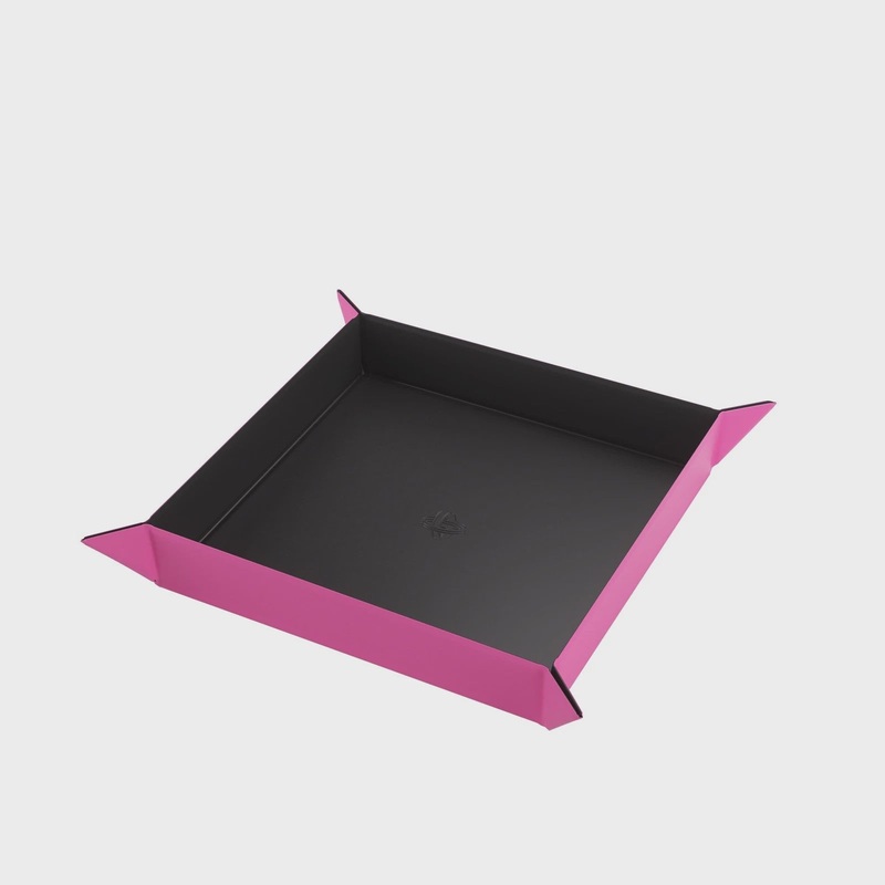 GameGenic - Magnetic Dice Tray Square (Black/Pink)
