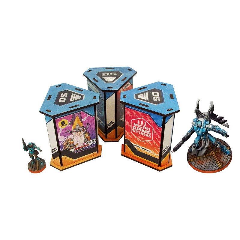 Micro Art Studio - District 5 Newsstands (3pc) PREPAINTED (H00095 Blue)