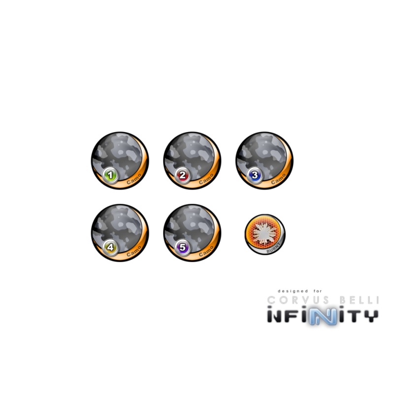 Micro Art Studio - Infinity Tokens Camo "Metro" (6pc) P00038