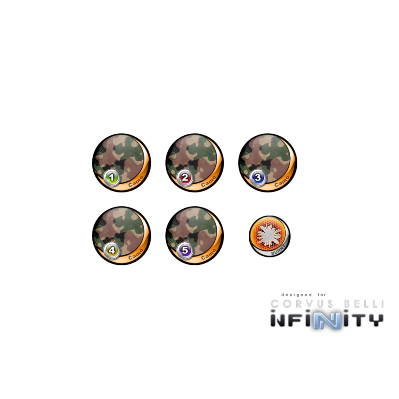 Micro Art Studio - Infinity Tokens Camo "Paradiso" (6pc) P00036