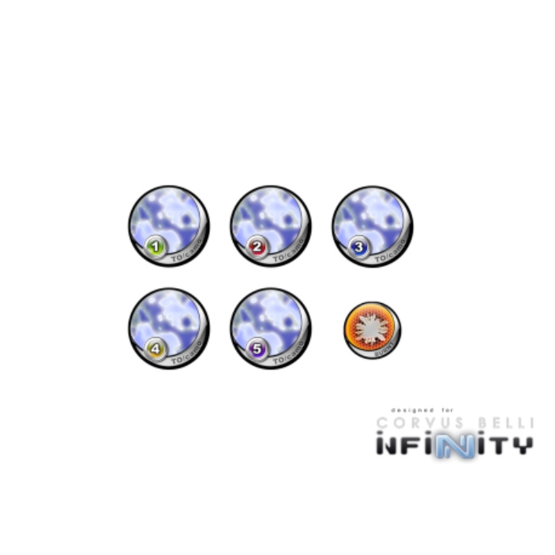 Micro Art Studio - Infinity Tokens TO-Camo "Blue" (6pc) P00041
