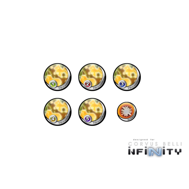 Micro Art Studio - Infinity Tokens TO-Camo "Yellow" (6pc) P00040