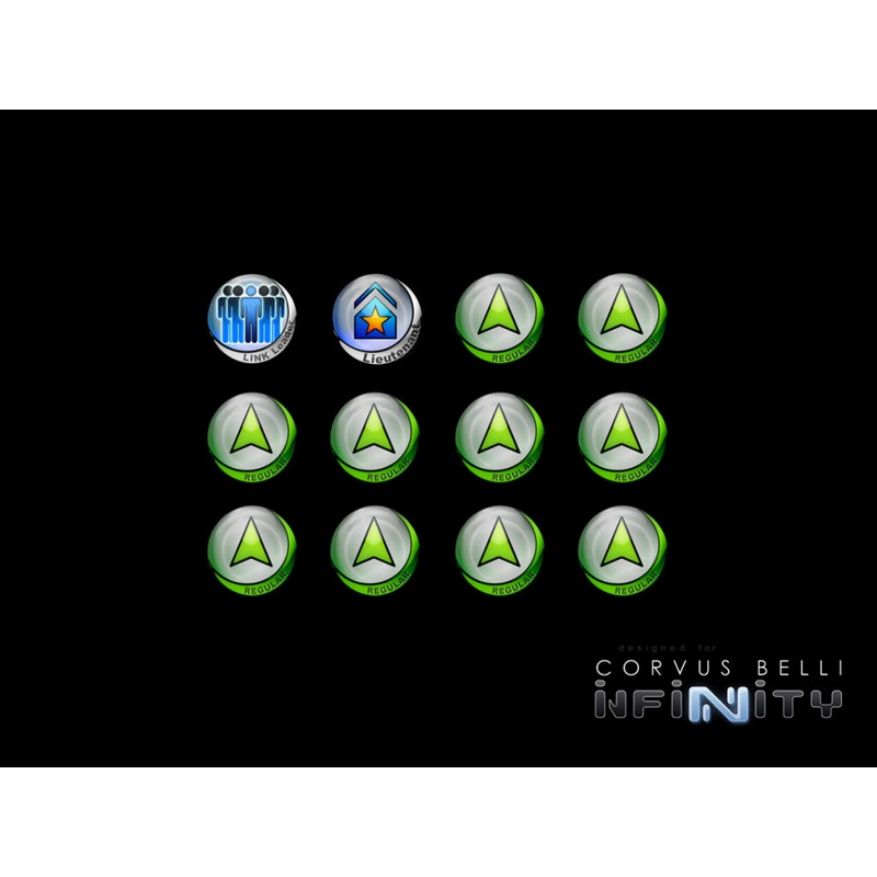Micro Art Studio - N4 Infinity Tokens Regular Orders Green (12pc) P00266