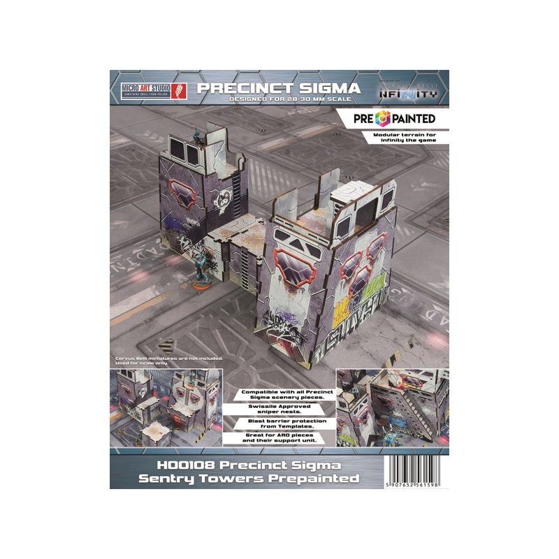 Micro Art Studio - Precinct Sigma Sentry Towers (2pc) PREPAINTED (H00108 Grey)