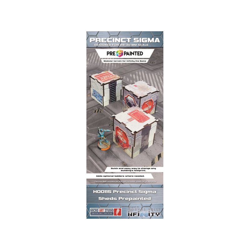 Micro Art Studio - Precinct Sigma Sheds (3pc) PREPAINTED (H00115 Grey)