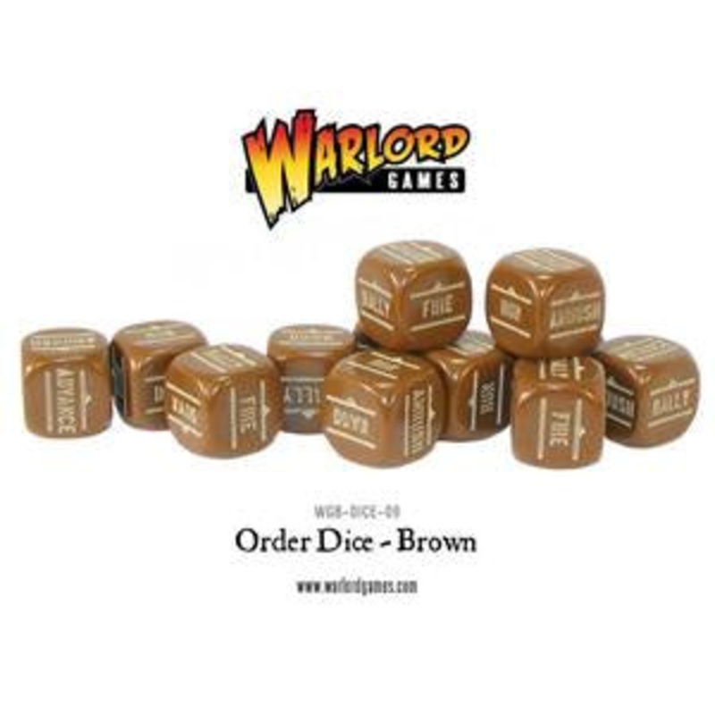Warlord - Bolt Action Orders Dice - Brown (12)