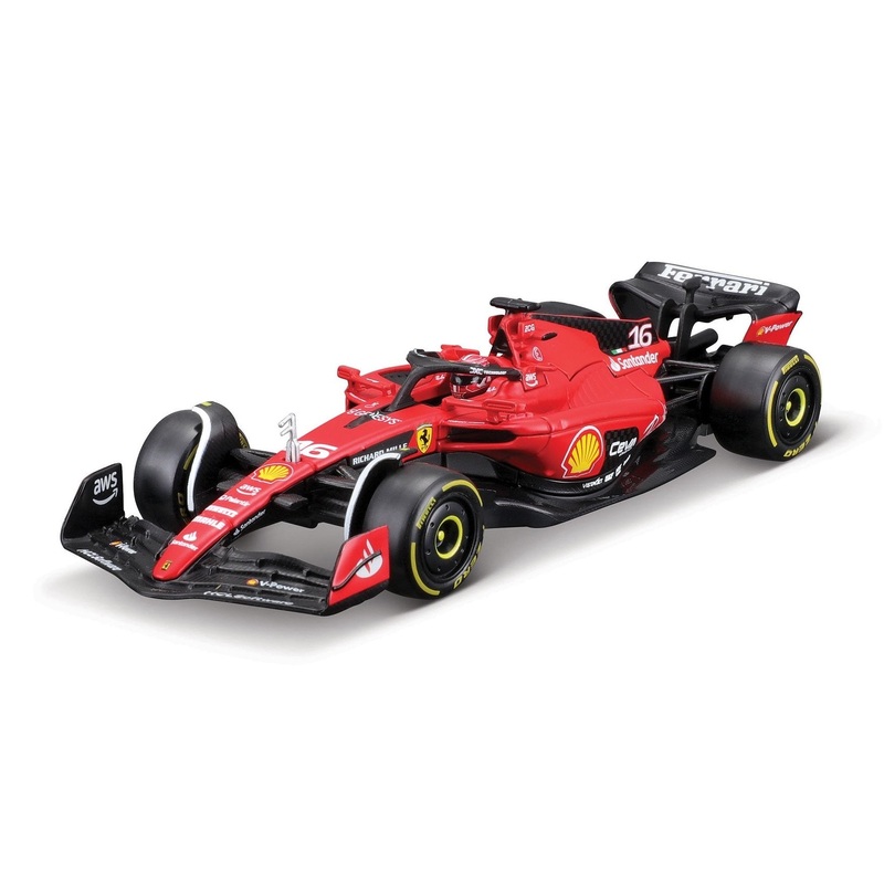 Burago - 1/43 Ferrari F1 SF-23 2023 w Helmet & Case (#16 C. Leclerc)
