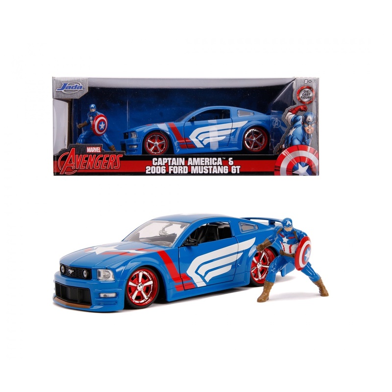 Jada - 1/24 Captain America & Ford Mustang GT 2006 (Marvel)