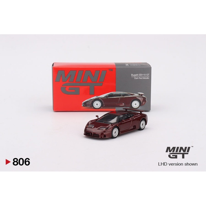 Mini GT - 1/64 Bugatti EB110 GT (Dark Red Metallic)