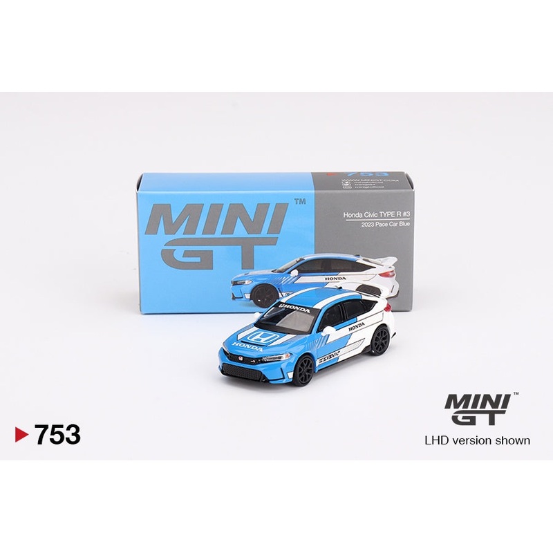 Mini GT - 1/64 Honda Civic Type R #3 2023 Pace Car (Blue)