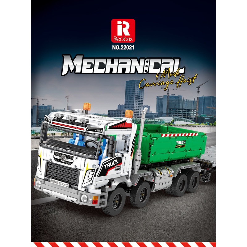 Reobrix - R/C Truck w/ Low Backhoe Loader (2950pcs) 22021